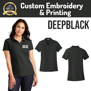 Custom Logo Women&#39;s Cotton Polo Shirt, Personalized Embroidery
