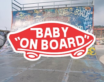 Baby &quot;On Board&quot; (Classic Red) - Sticker