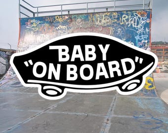 Bébé "On Board" (Noir) - Sticker