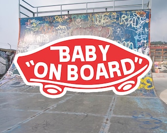 Baby "On Board" (klassiek rood) - magneet