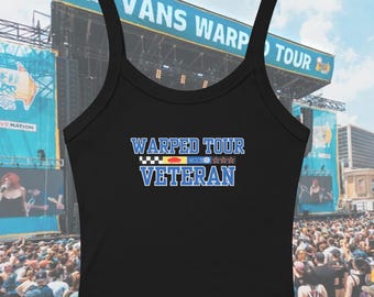 Camiseta sin mangas de microcanalé para mujer Warped Tour Veteran