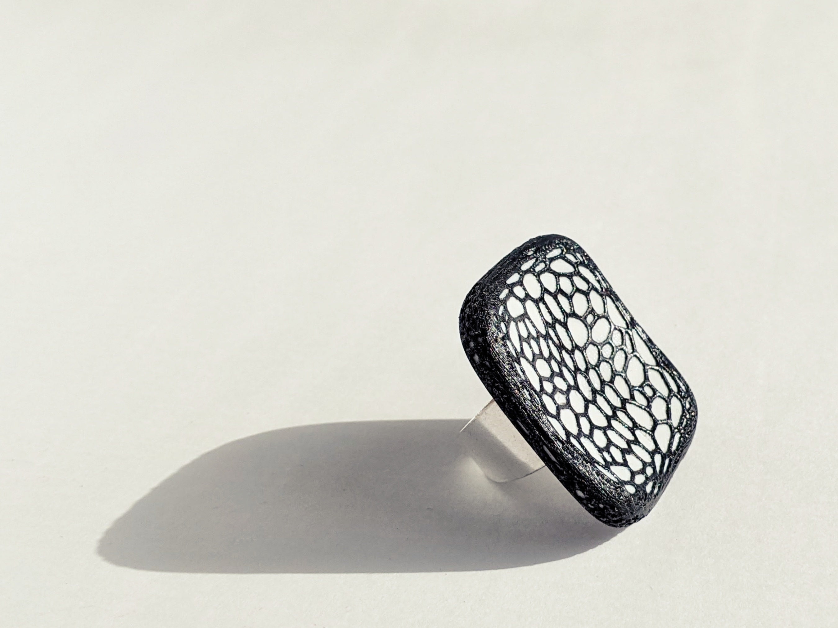 Modern Trendy Square Ring, Chunky Adjustable Ring for Women, Bold ...