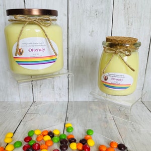 Pride Scented Soy Candle, Rainbow Candles, LGBTQ Gift, Hand Poured Candle.