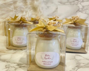 Personalized Candle Wedding Favors For Guest, Luxury Gift, Bridal Shower Favors, Engagement Favors, Scented Candle Favors, Favor Ideas.