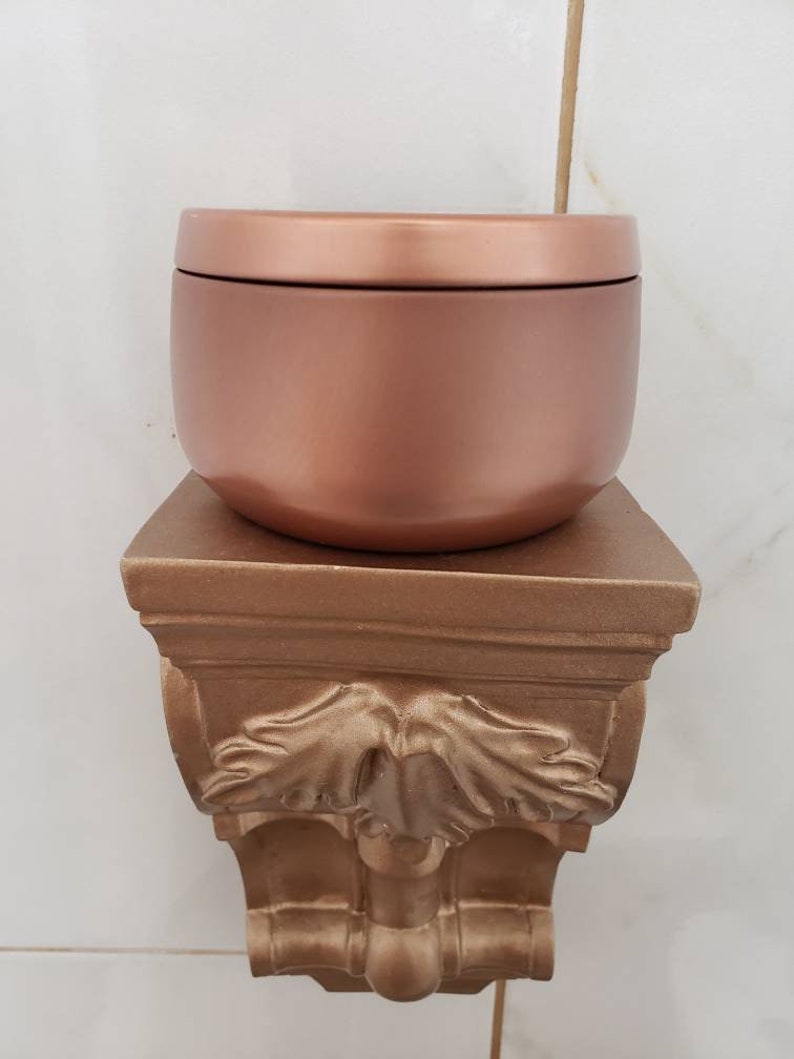 Copper Tin Candle Elegant Soy Wax Candle 8 oz Tin Candle Etsy