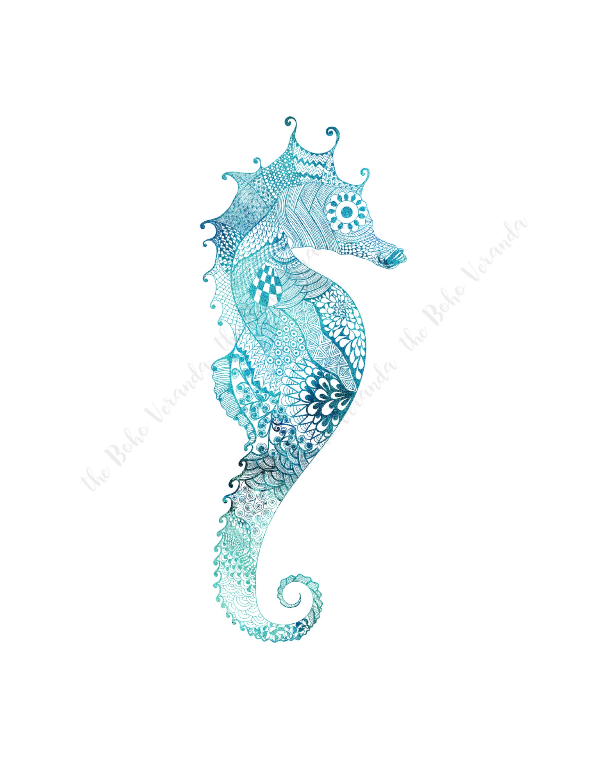Printable Art Instant Download Aqua Sea Life Marine Life Ocean Life - Etsy