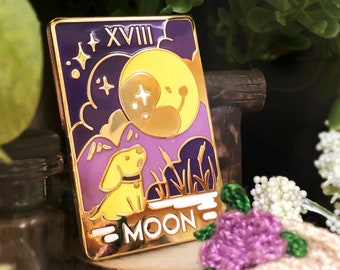 Moon Tarot Card Buddy 1.75” Hard Enamel Pin