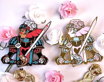 Languages of Love Acts of Service Lady Knight 2" Hard Enamel Pin