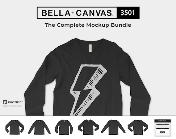 Bella Canvas 3501 Mockups The Complete Bundle Unisex Etsy