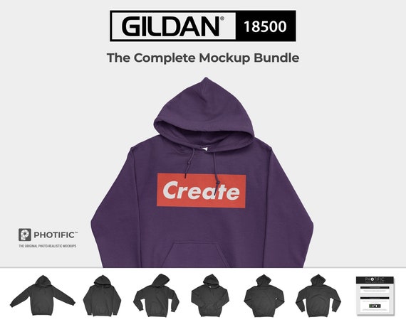 Download Gildan 18500 Mockups The Complete Bundle Heavy Blend Etsy