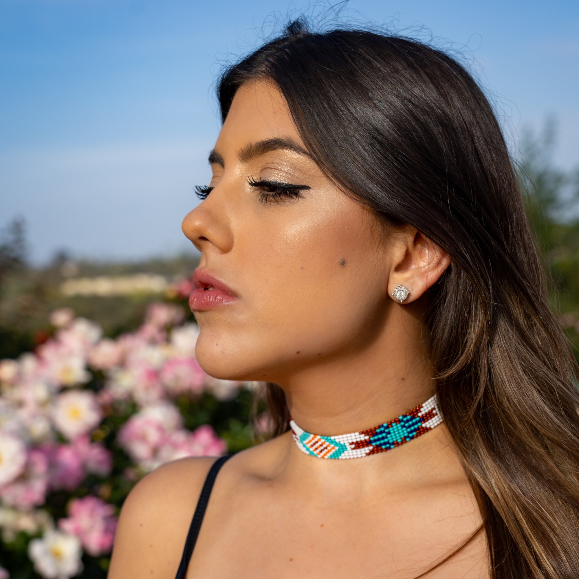 Choker Necklace Choker Beaded Choker Necklace Indian Native Choker Choker Collar Choker for Women Aztec Necklace Designer Necklace Etsy