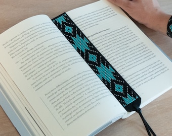 Beaded Leather Tassel Bookmark - Gift for her - Teacher Gift - Book Lover - Birthday Gift - Wedding Gift