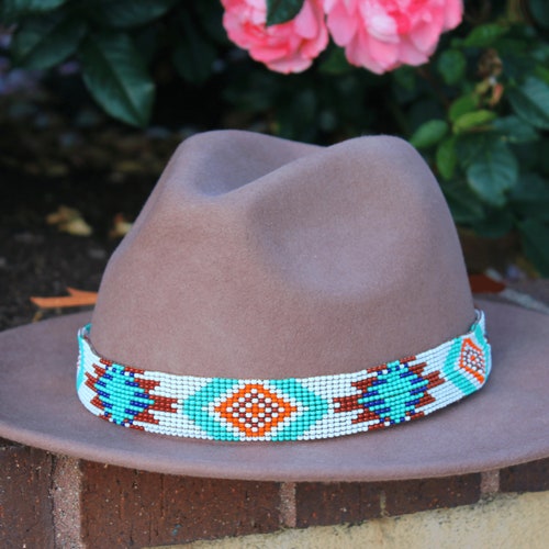Beaded Hatband Leather Hatband Hatband 