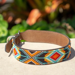 dog collar, leather dog collar, dog collar for boy, dog collar for girl, designer dog collar, bead dog collar, big dog, small dog, beaded