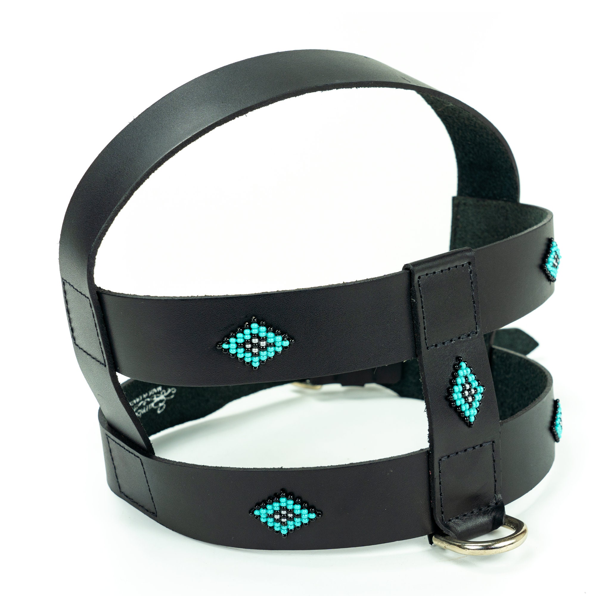 Leather Dog Harness Beaded Dog Harness Pattern Harness Etsy