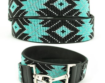 Black Leather Beaded Purse Strap: Silver Hardware, Crossbody Bag Strap