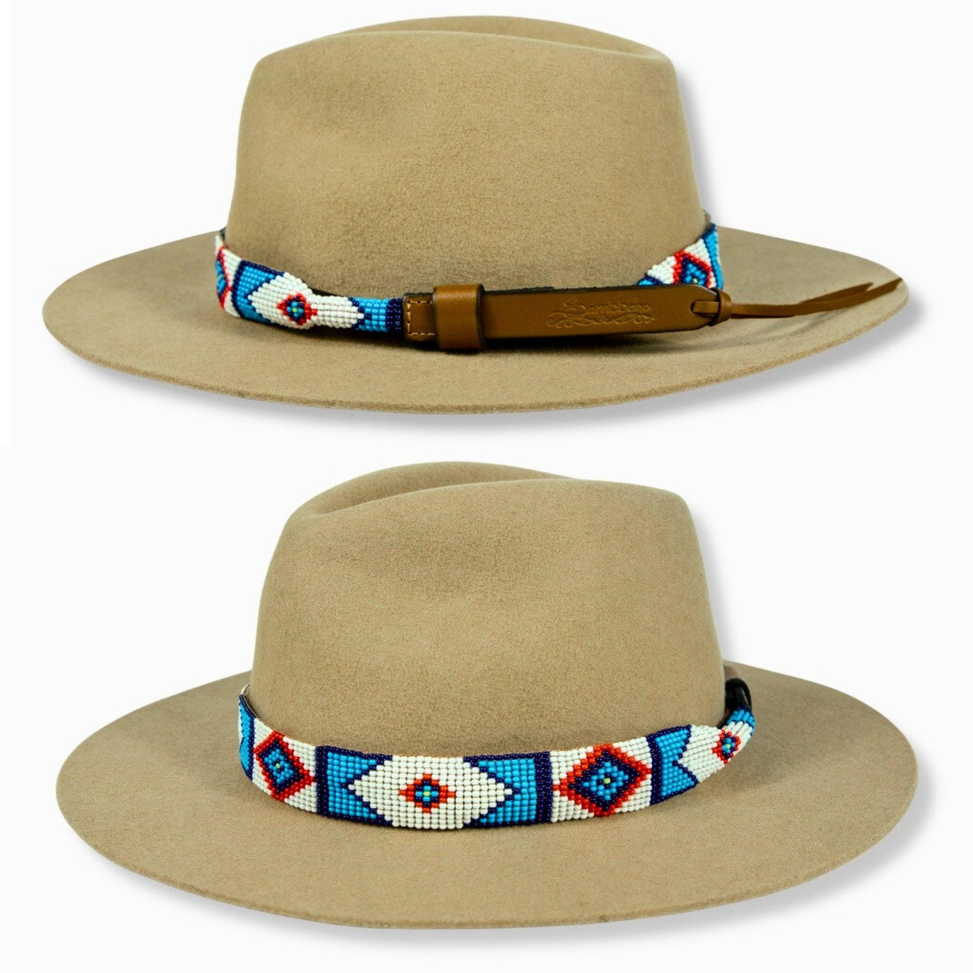 Leather Cowboy Hat Band: Beaded Western Hatband - Etsy