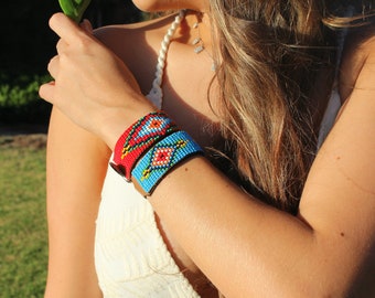 Handgefertigte Lederperlenarmbänder, Unisex Brasilianisches Western Design