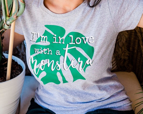 I’m in Love With a Monstera, Funny Houseplant Shirt, Funny plant t-shirt Gift for Plant Lover