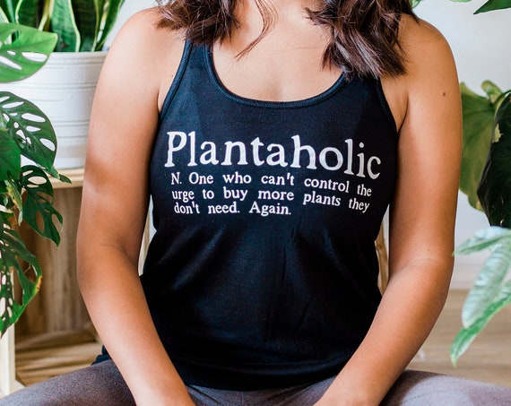 Plantaholic Flowy Racerback Tanktop, Funny Gardener Plants Gift Gift for Plant Lover
