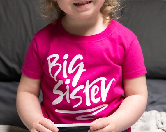 Big Sister Toddler T-shirt, Little Girl Clothes, Sibling Clothes