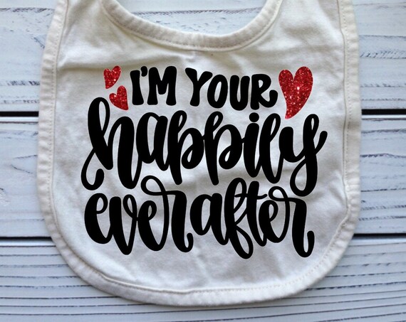 Happily Ever After Fairytale baby bib, Princess or Prince baby gift, Fairytale baby shower gifts, Baby