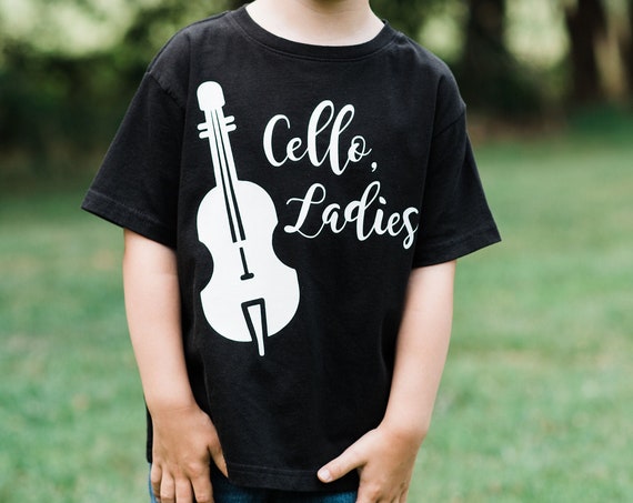 Cello Ladies Toddler T-shirt, Funny Music Toddler t-Shirt, Gift for Musician, Funny Classical Music kid t-shirt