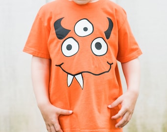 Silly Monster Face Tee, Toddler Youth Halloween t-shirt