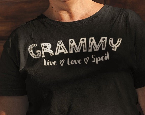 Customizable Funny Grandma tshirt, Custom grandma shirt, Grammy Live Love Spoil Shirt, gift for Grandma