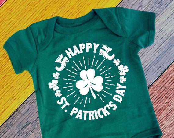 St Patrick's Day Shamrocks infant bodysuit