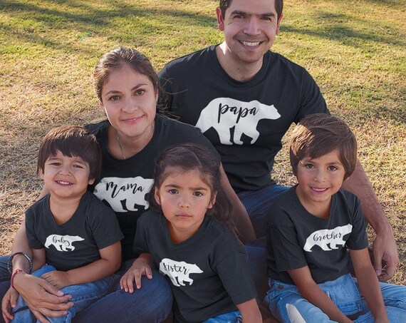 Family Bear Shirts, Matching Family shirts, Mama Bear, Papa Bear, Baby Bear, custom family t shirts