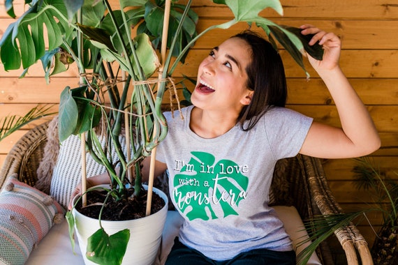 I’m in Love With a Monstera, Funny Houseplant Shirt, Funny plant t-shirt  Gift for Plant Lover