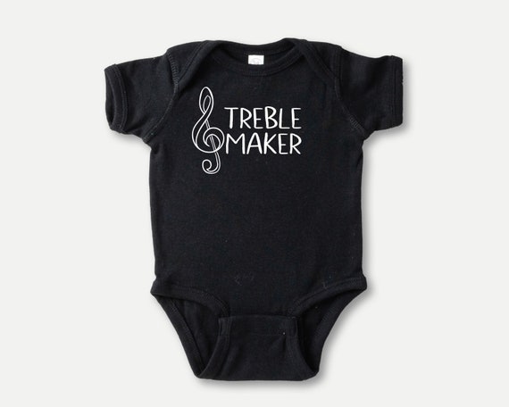 Treble Maker baby Bodysuit, Funny Music Baby Shower Gift