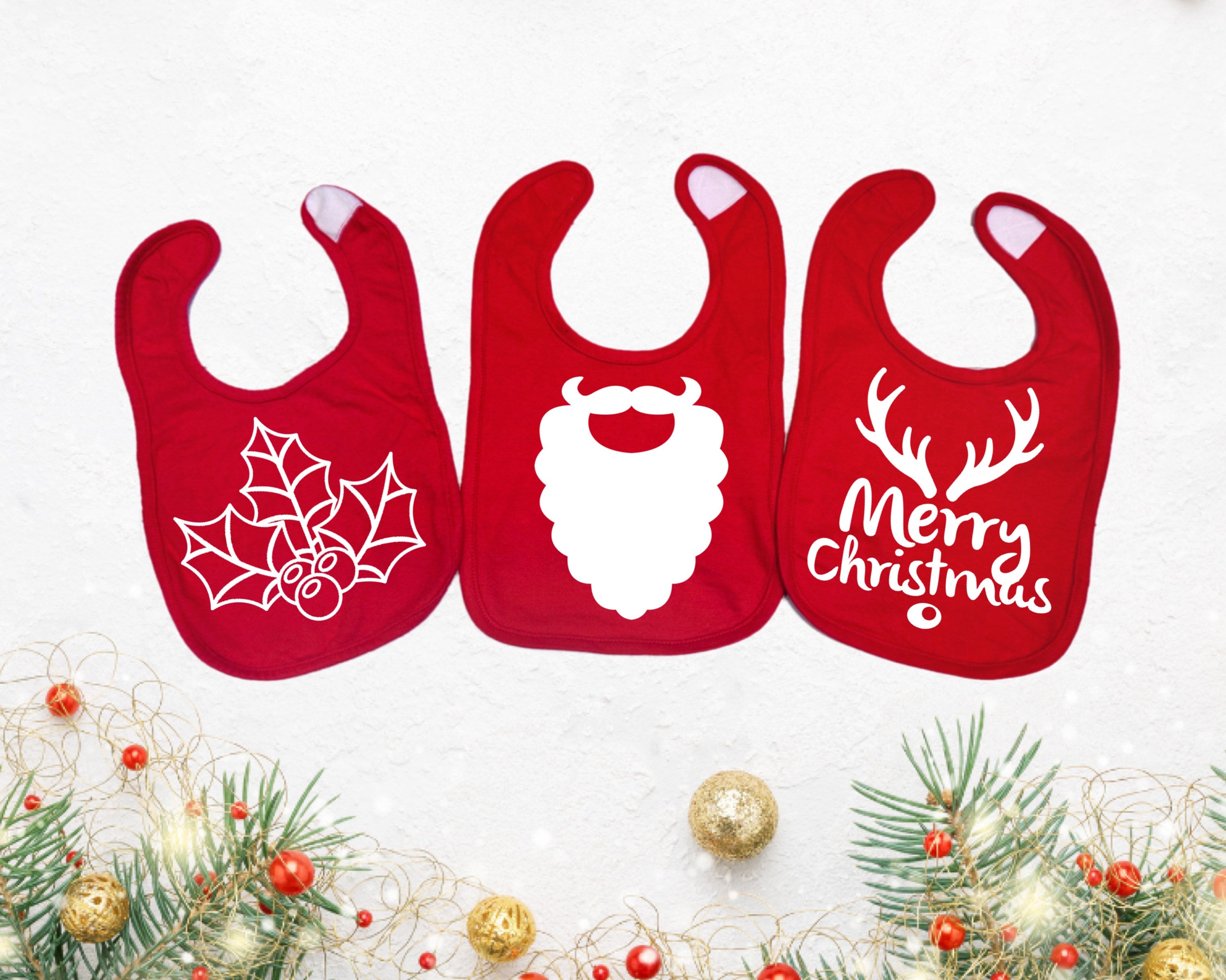 holiday baby bibs