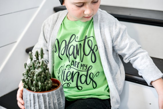 Plants are My Friends, Toddler Gardening T-shirt, gender neutral toddler clothes