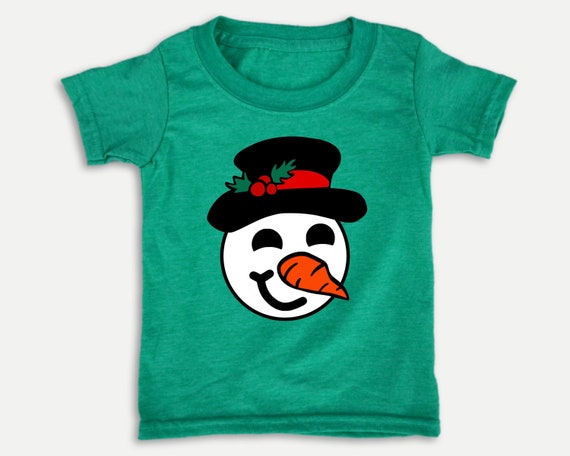 Christmas Snowman Face Toddler Tee