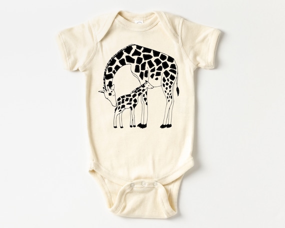 Giraffe Mother and Baby Outfit, Zoo Animal Baby clothes, Zoo Baby Shower Gift