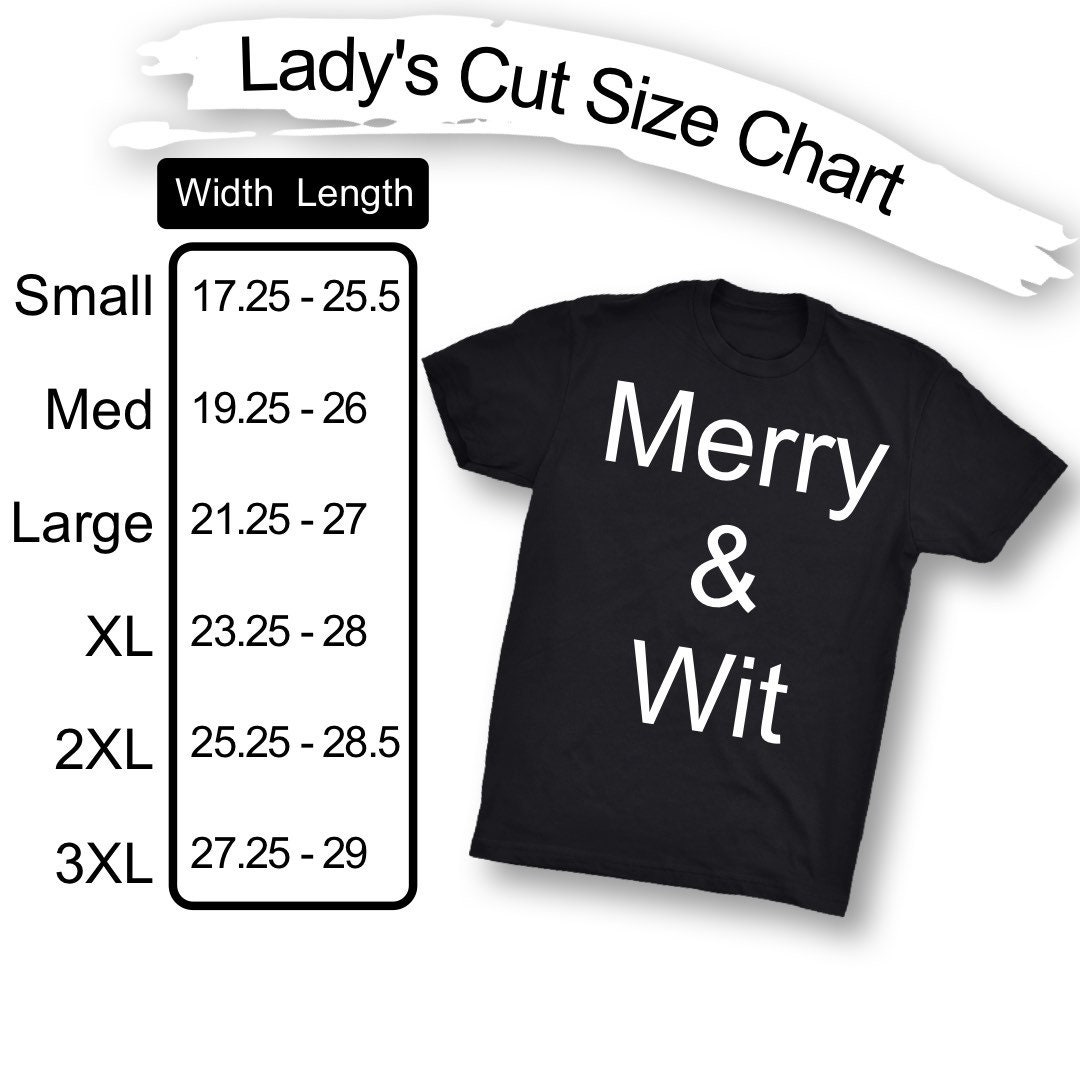 Ladies Cut T Shirts Size Chart