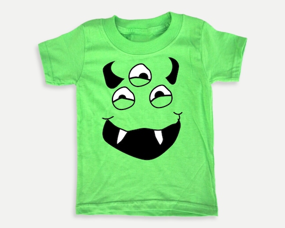 Laughing Monster Face Toddler Tee, Toddler Halloween t-shirt