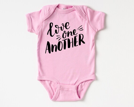 Christian Baby bodysuit, Love One Another Baby Outfit, christian baby shower gift, Baby Christmas Stocking Stuffer, Christian Christmas Gift