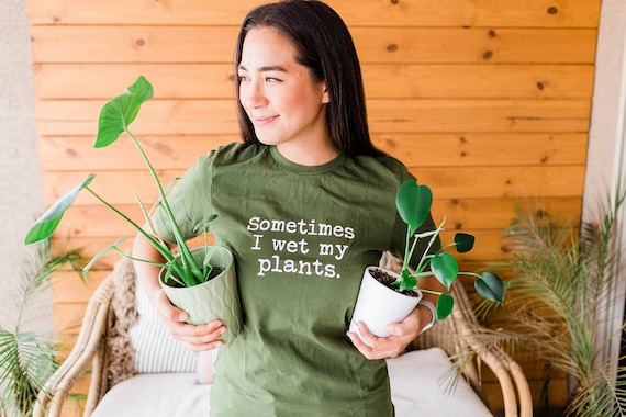 Sometimes I Wet my Plants t-shirt, Funny Plant Lover's Gift, Garden Sayings Shirt  Gift for Plant Lover