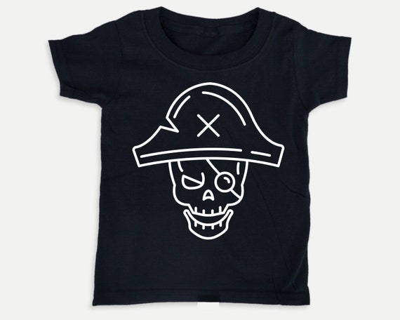 Pirate Skull Glow in the Dark toddler or baby shirt, Halloween Gender Neutral kids clothes, Halloween toddler costume