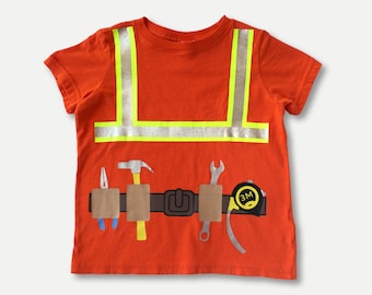 Construction Worker Toddler Tee, Construction career t-shirt, costume kids tshirt