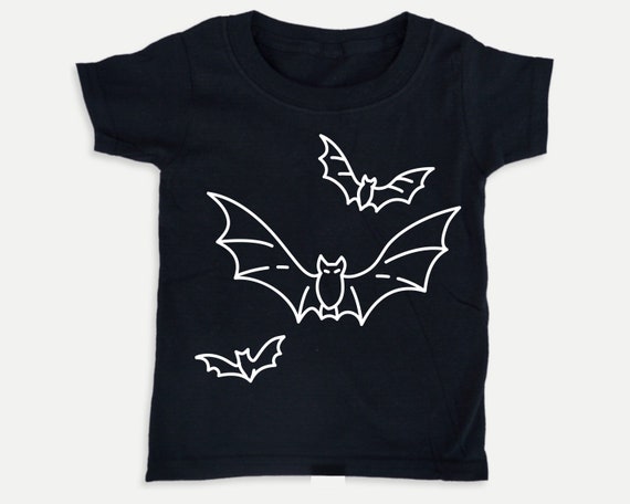 Bats Halloween Glow in the Dark toddler baby shirt, Halloween tshirt costume, Halloween toddler costume