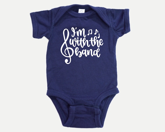 I'm With the Band baby Bodysuit, Funny Music Baby Shower Gift, Baby