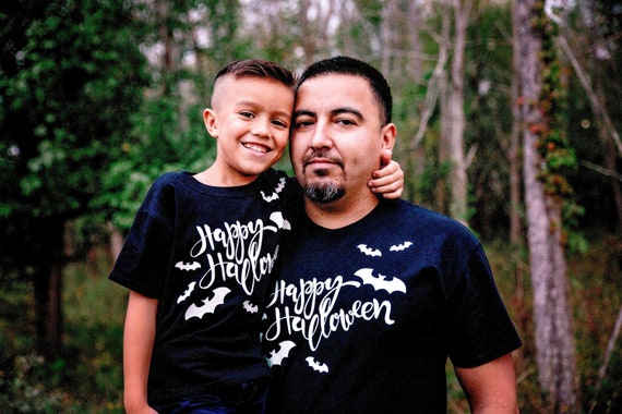 Happy Halloween Glow in the Dark T-shirt, Matching Family Halloween Shirts, Adult sizes