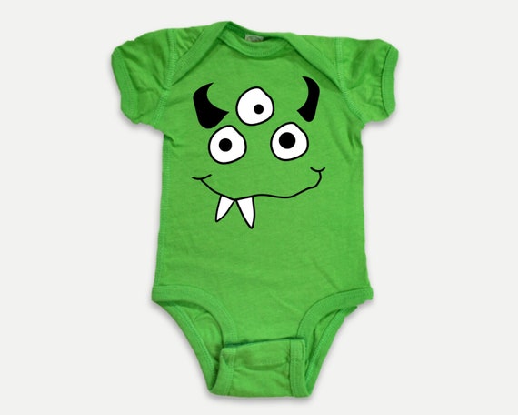 Cute Monster baby outfit, infant halloween bodysuit, baby's first Halloween, Halloween Baby Costume