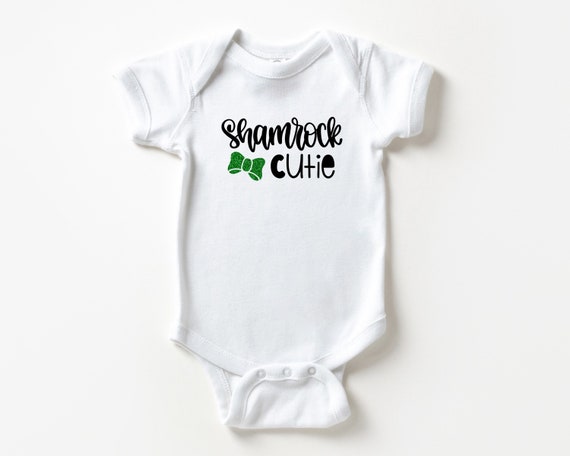 Shamrock Cutie, First St Patrick's Day Baby bodysuit, Irish baby outfit