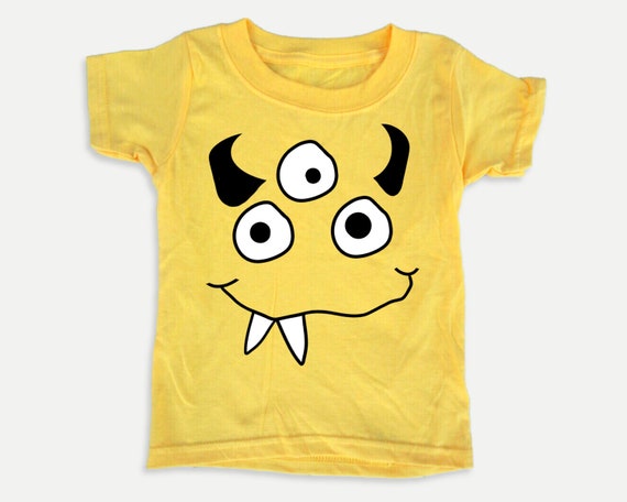 Funny Monster Face Tee, Toddler Youth Halloween t-shirt