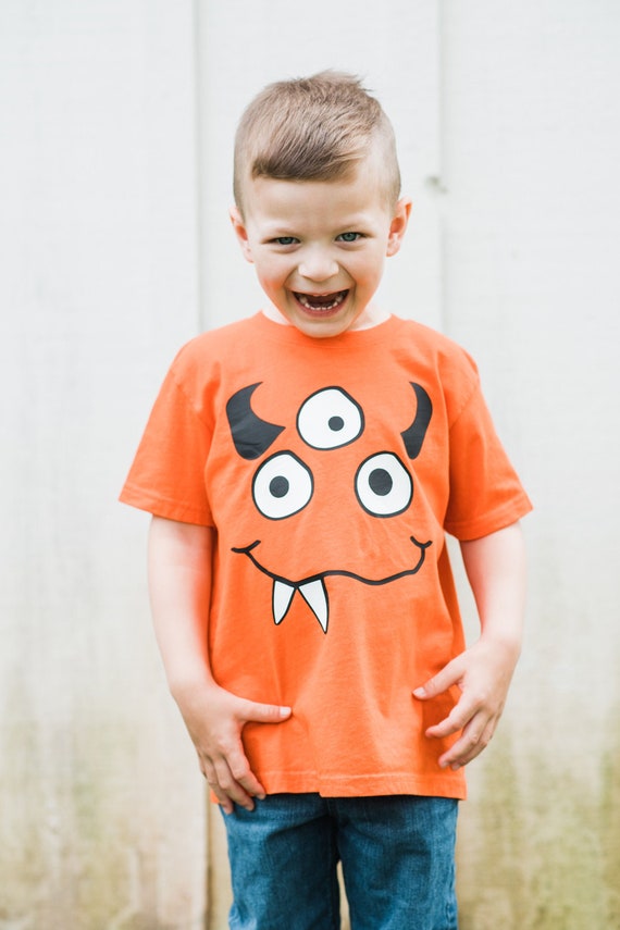 Silly Monster Face Tee, Toddler Youth Halloween t-shirt